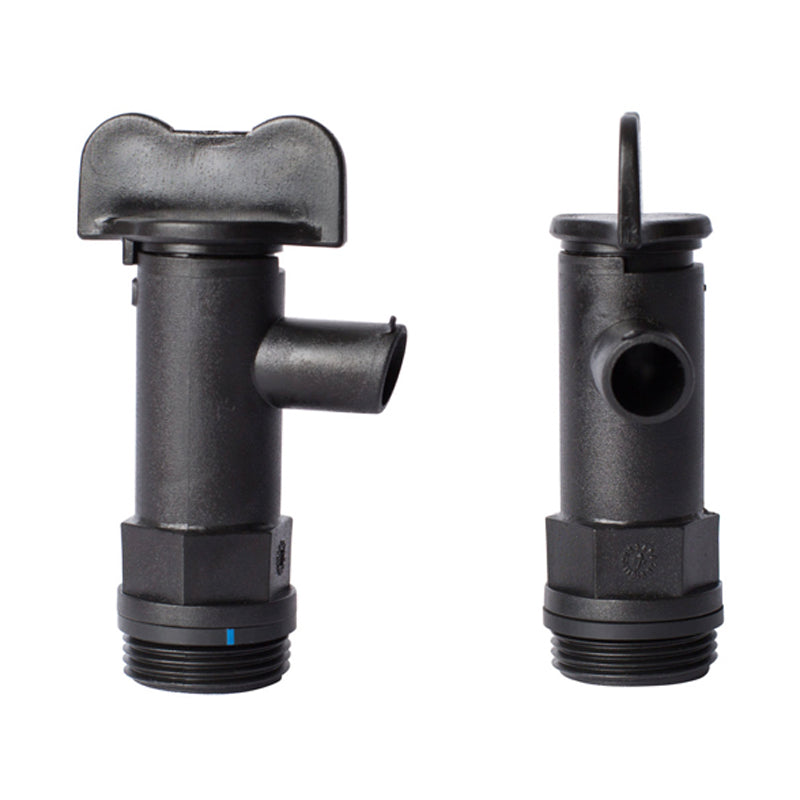 PPS, 20mm Black Polypropylene Tap, Suitable for Plastic Pail & Drum