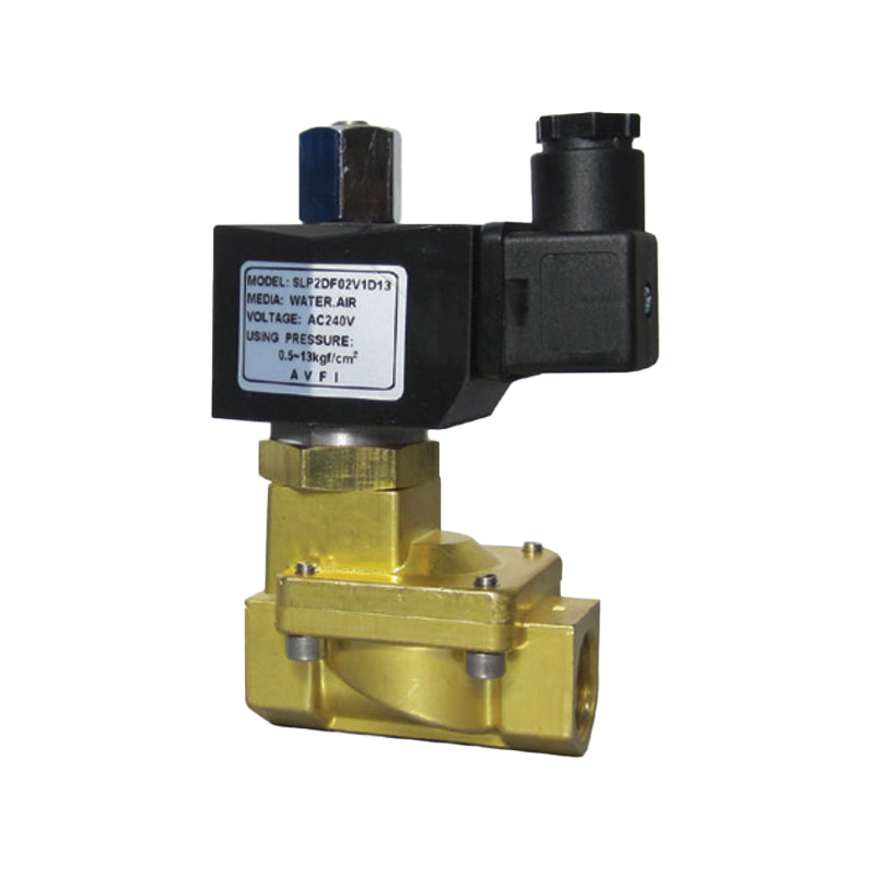 AVFI, AVFI 10 mm (DN10) Solenoid Valve - ASLPH Series, Brass, Pilot Operated, Normally Open