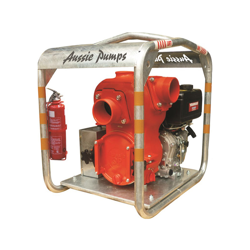 Aussie Pumps, Aussie Mine Boss Trash Pump, 4" Ports (1800 L/min max flow), 10 HP Yanmar Diesel