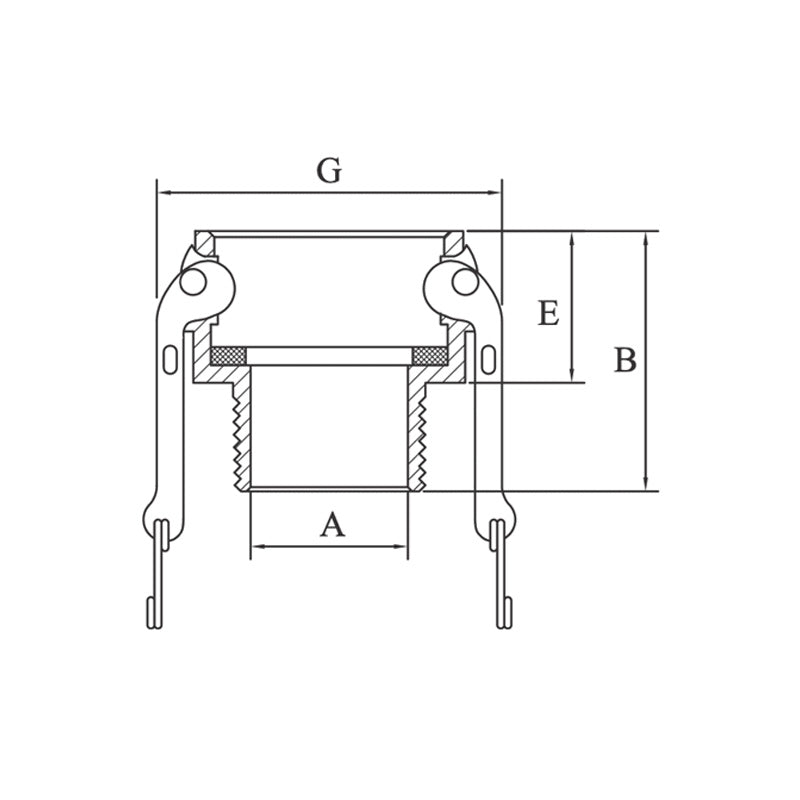 PPS, Camlock Coupling, 316 Stainless Steel, 100 mm Type B, Male Camlock x 4" Male BSP