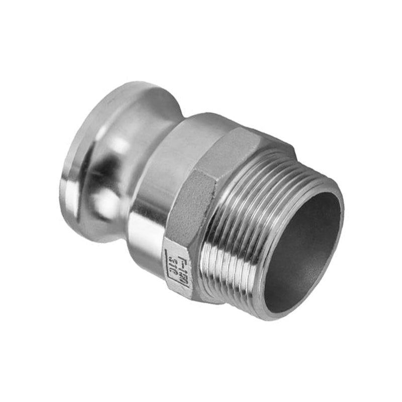 PPS, Camlock Coupling, 316 Stainless Steel, 100 mm Type F, Male Camlock x 4" Male BSP