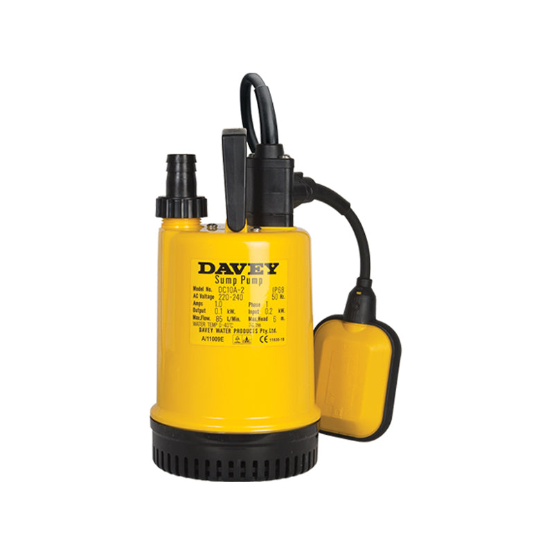 Davey, Davey DC10A Dewatering Sump Pump (80 L/min max flow)