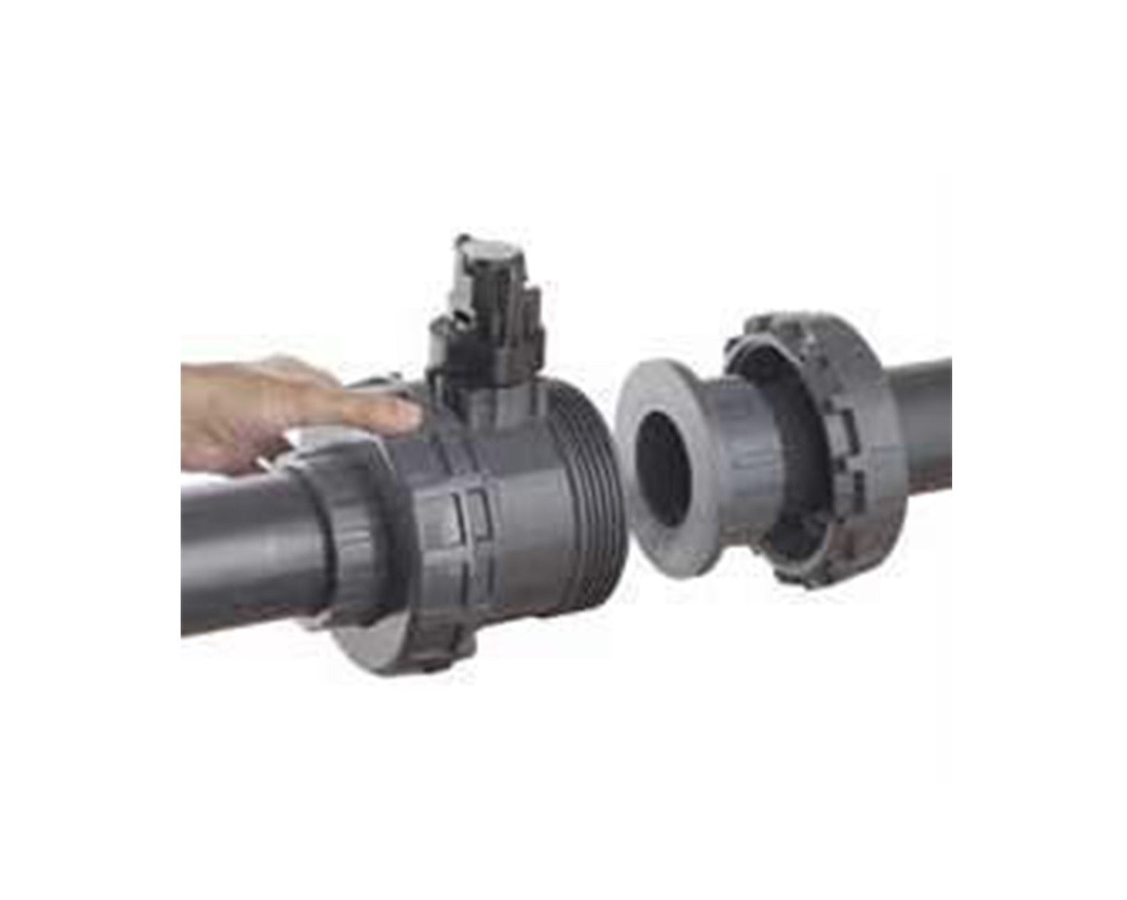 FIP, FIP 100 mm (DN100), Easyfit VEEFV 2-Way PVC-U Ball Valve, EPDM Seals, BSP Threaded Connections