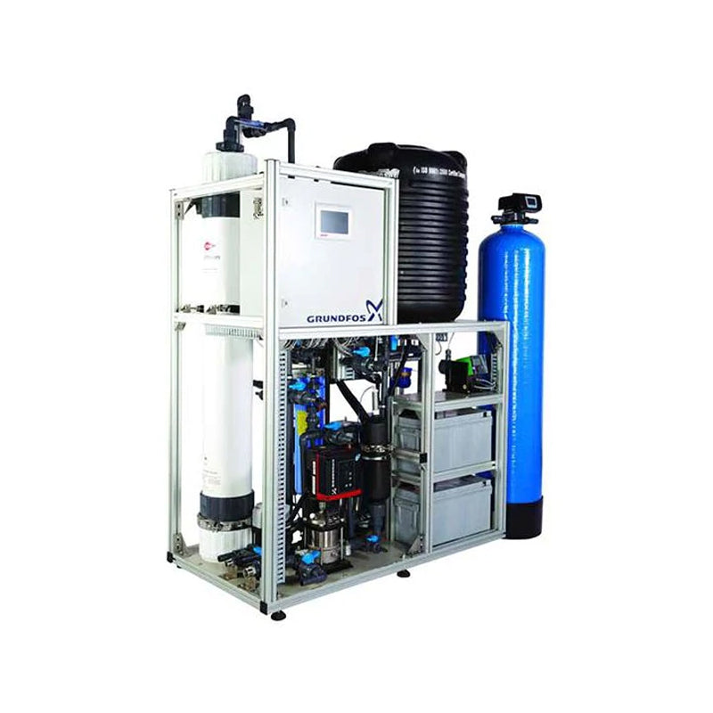 Grundfos, Grundfos AQpure Modular Water Treatment System, 2 m³/h UF & UV Disinfection, inverter/batteries for solar