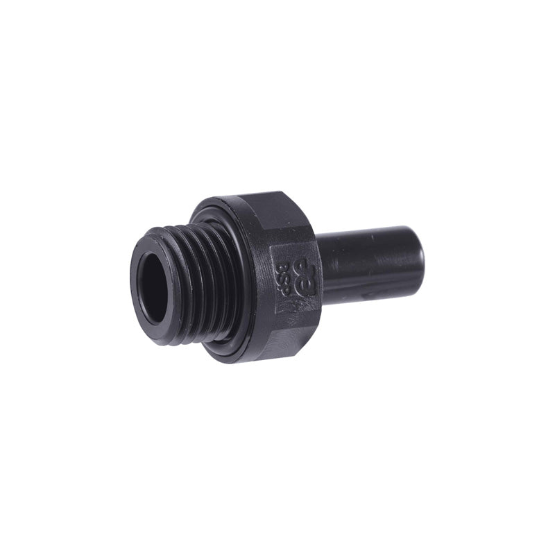 John Guest, John Guest 12mm 1/2" Metric Acetal Black Stem Adaptor – BSP Thread