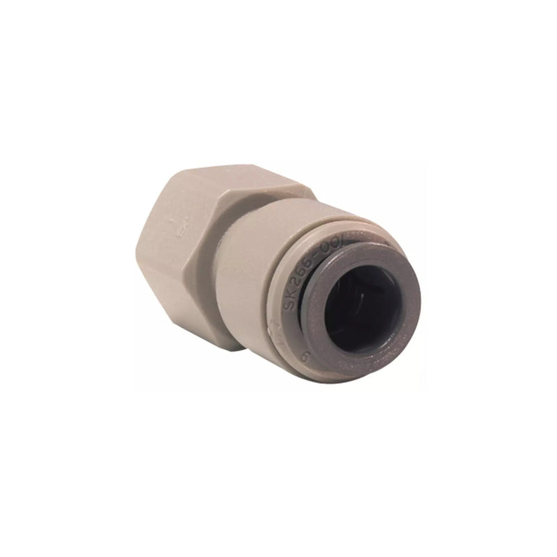 John Guest, John Guest 3/8" x 1/4" Female Adaptor (FFL Thread) - Grey Acetal