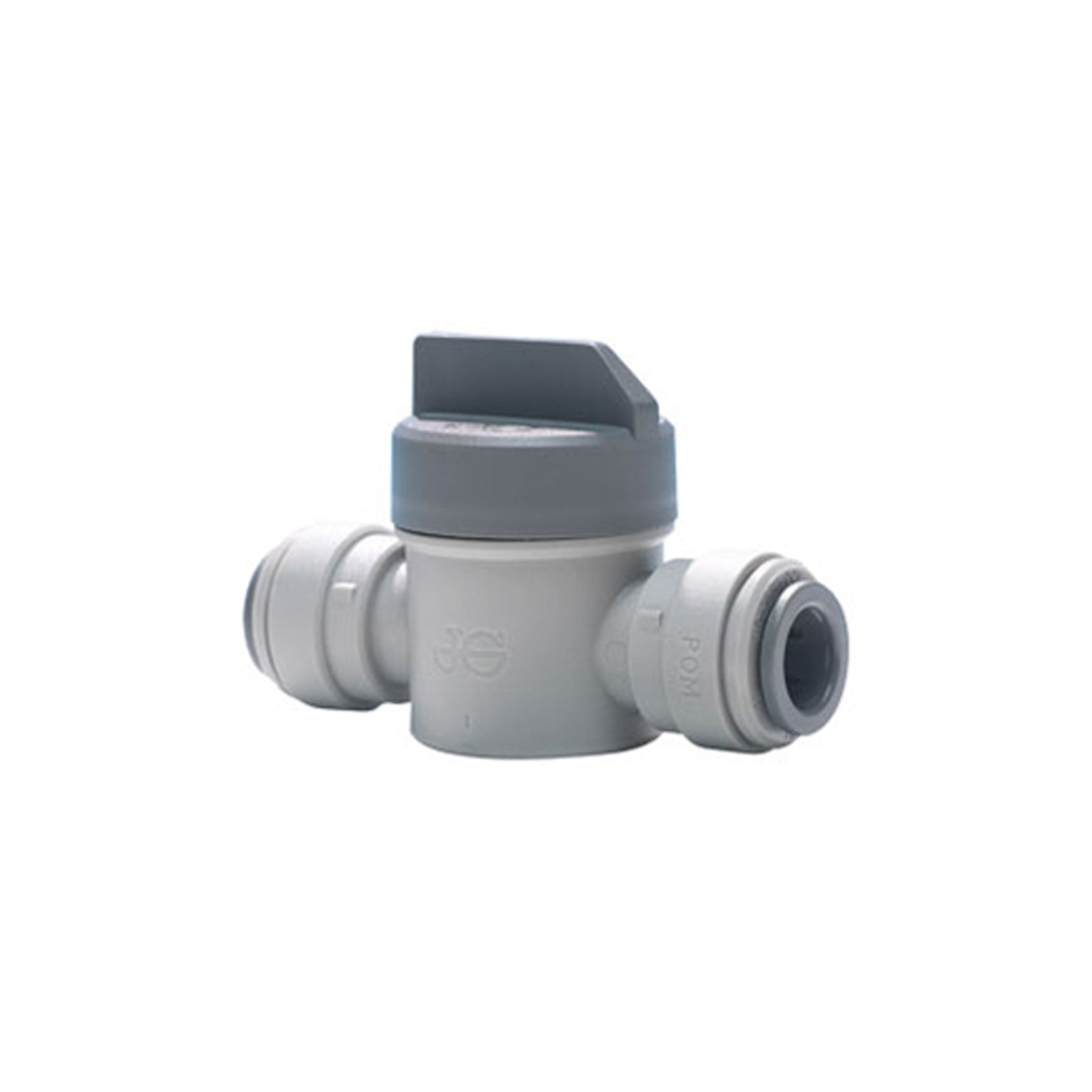 John Guest, John Guest Shut-Off Valve, Short Handle, 3/8", Grey Acetal