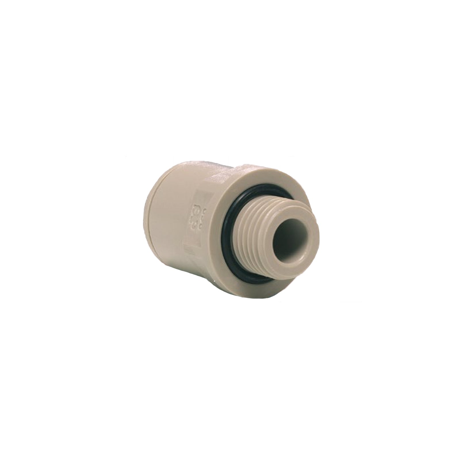 John Guest, John Guest Straight Adaptor, for 1/4" (OD) tube & 1/4" BSP Thread, Grey Acetal