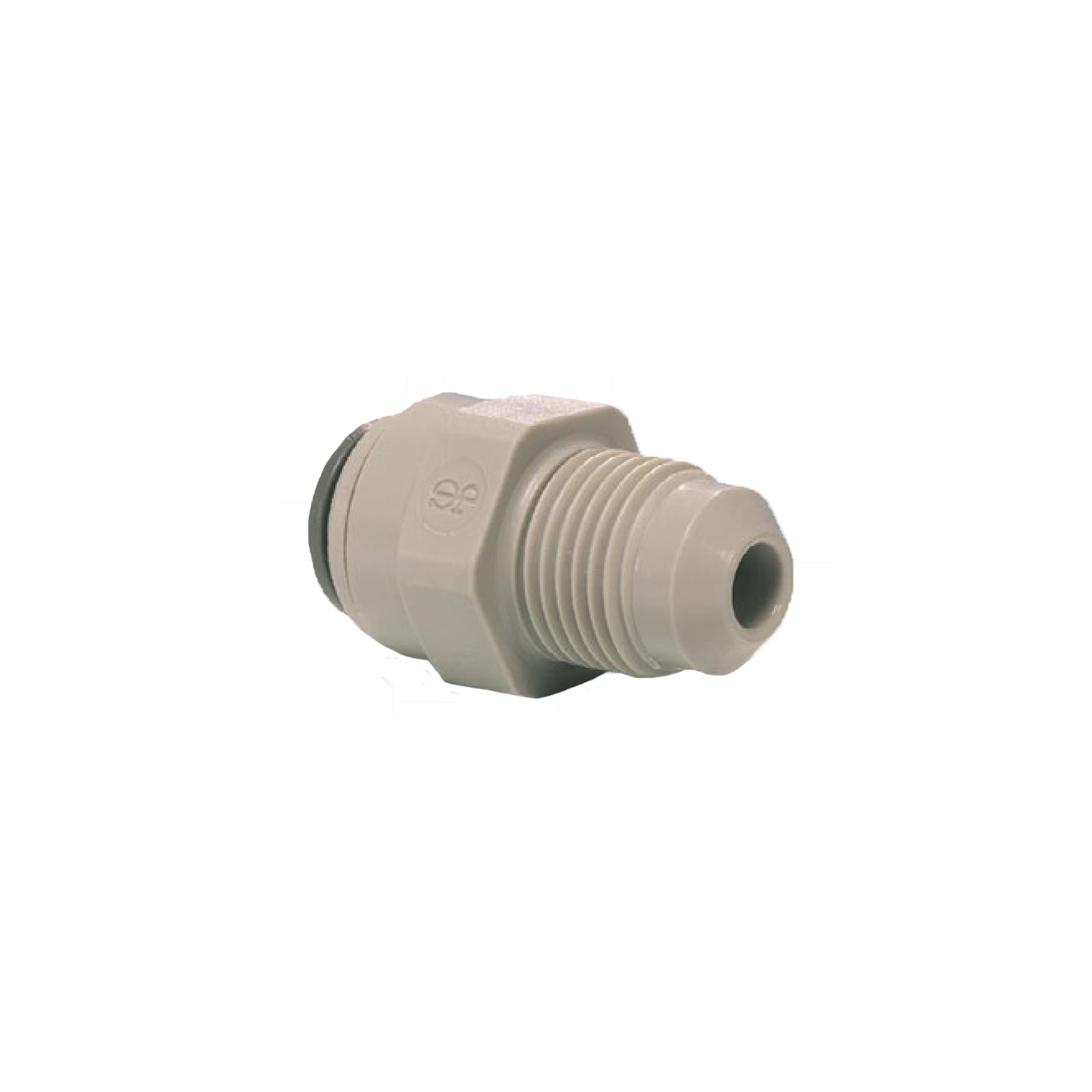 John Guest, John Guest Straight Adaptor, for 3/8" (OD) tube & 1/2" - 24 BSW Thread, Grey Acetal