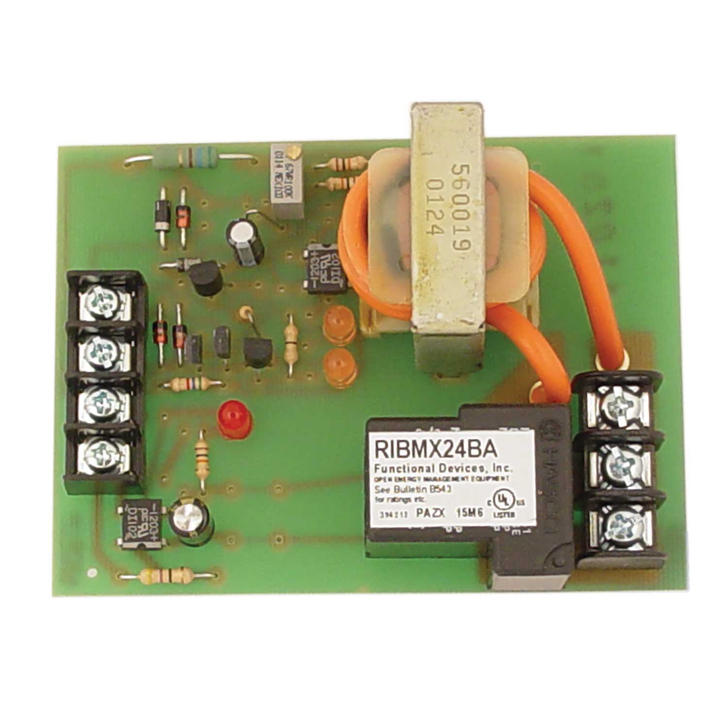 Functional Devices, RIBMX24BA    | Panel 4in Internal Adjustable Current Sensor + Relay 20Amp SPDT 24Vac/dc  |   Functional Devices