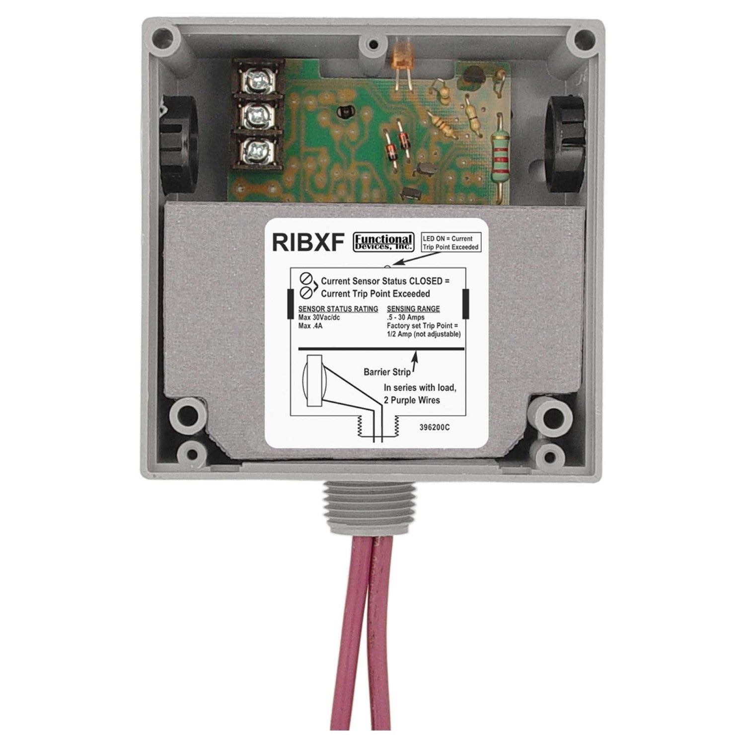 Functional Devices, RIBXF    | Enclosed Internal AC Sensor, Fixed  |   Functional Devices