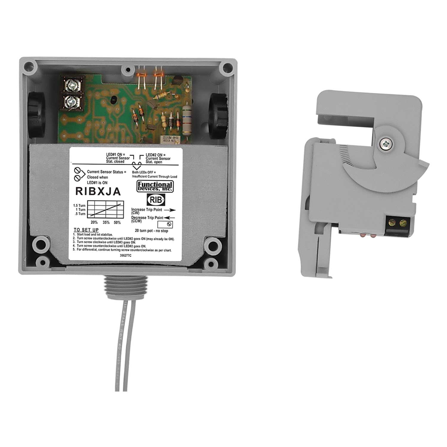 Functional Devices, RIBXJA    | Enclosed Split-Core AC Sensor Adjustable  |   Functional Devices