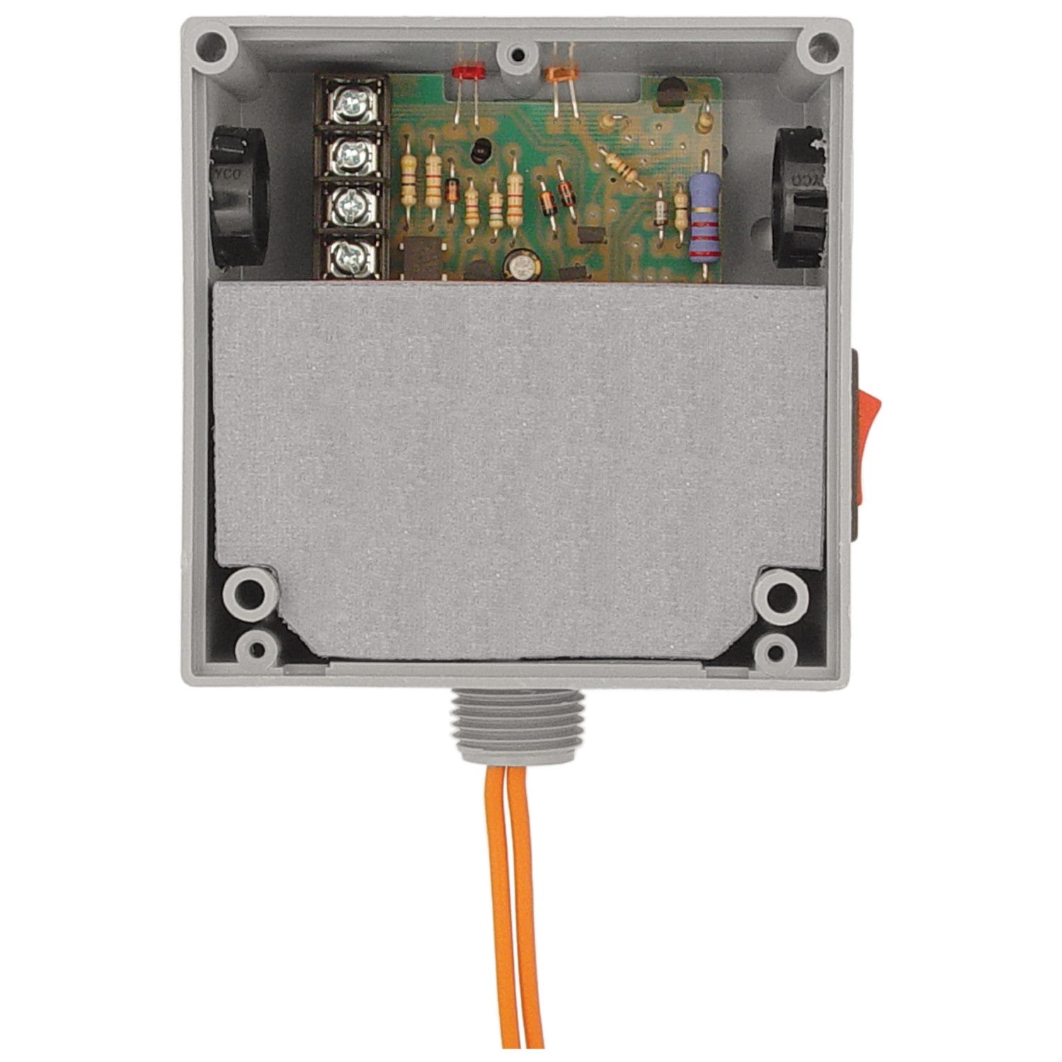 Functional Devices, RIBXLSF    | Enclosed Internal AC Sensor Fixed +10Amp SPST 10-30Vac/dc Relay+ Override  |   Functional Devices