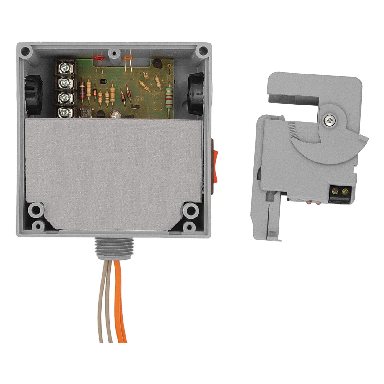 Functional Devices, RIBXLSJF    | Enclosed Split-Core AC Sensor Fixed +10Amp SPST 10-30Vac/dc Relay Override  |   Functional Devices