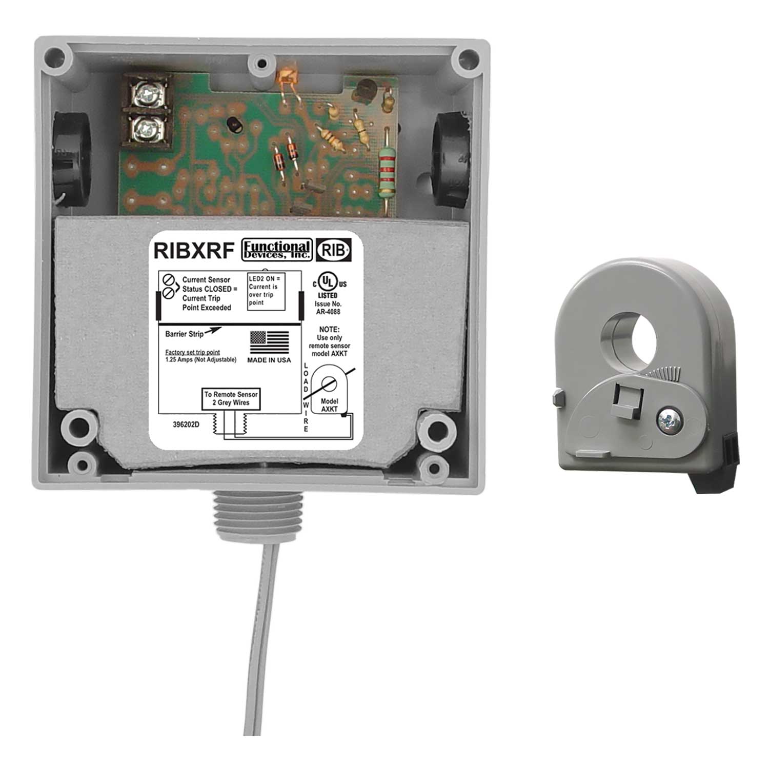 Functional Devices, RIBXRF    | Enclosed Solid-Core AC Sensor, Fixed  |   Functional Devices