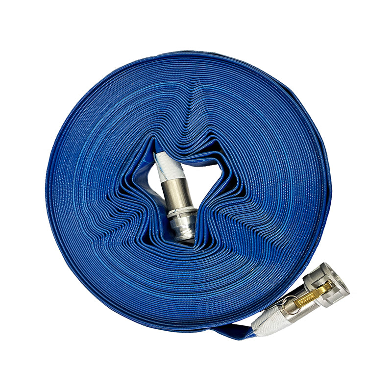 Sunnyflo, Sunnyflo Blue 38 mm Layflat Hose Assembly with Type C & E Camlock Couplings