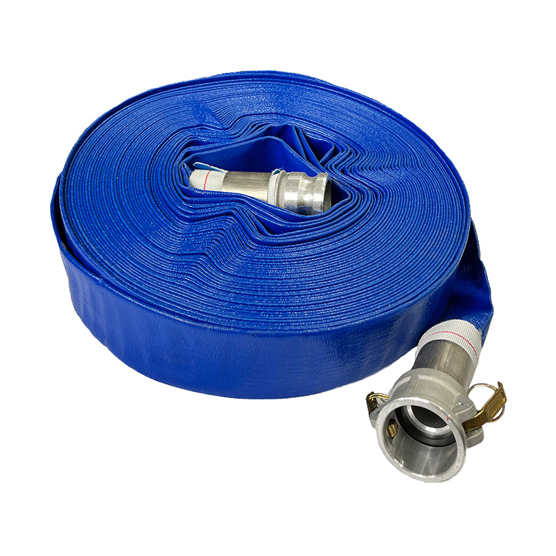 Sunnyflo, Sunnyflo Blue 50 mm Layflat Hose Assembly with Type C & E Camlock Couplings