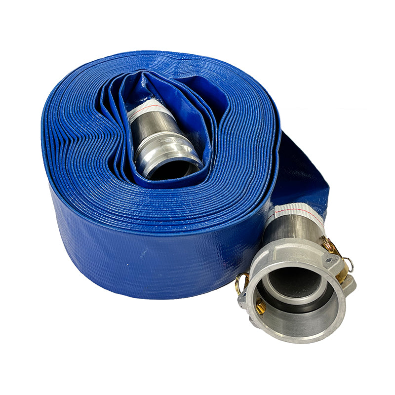 Sunnyflo, Sunnyflo Blue 76 mm Layflat Hose Assembly with Type C & E Camlock Couplings