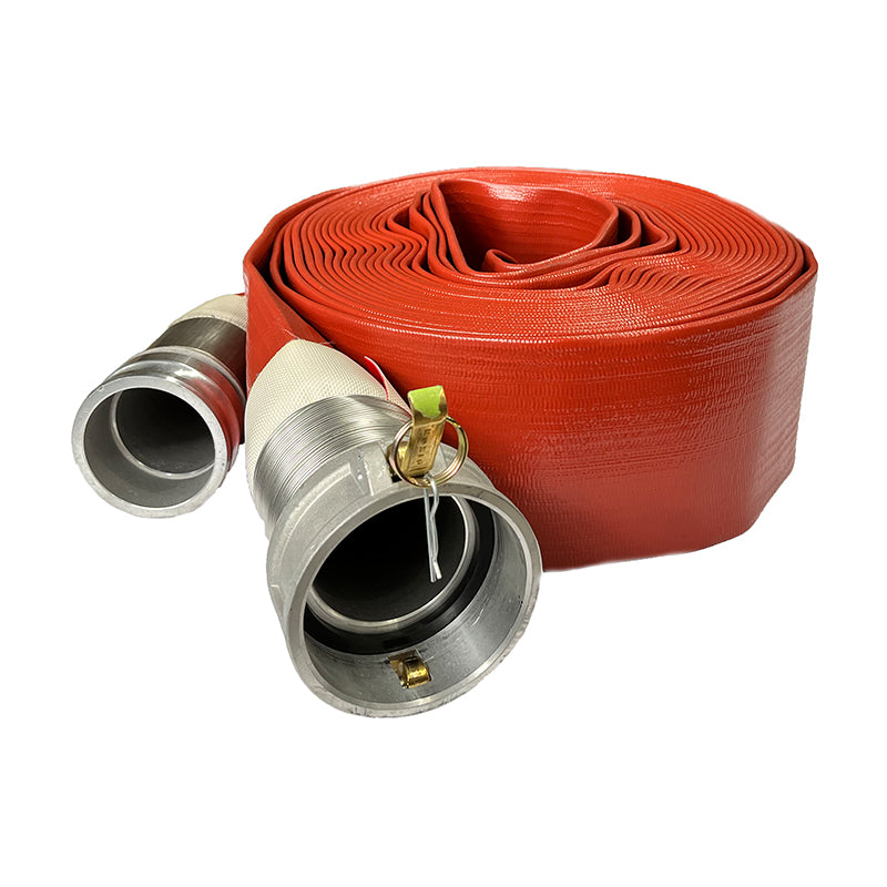 Sunnyflo, Sunnyflo Red 102 mm Layflat Hose Assembly with Type C & E Camlock Couplings