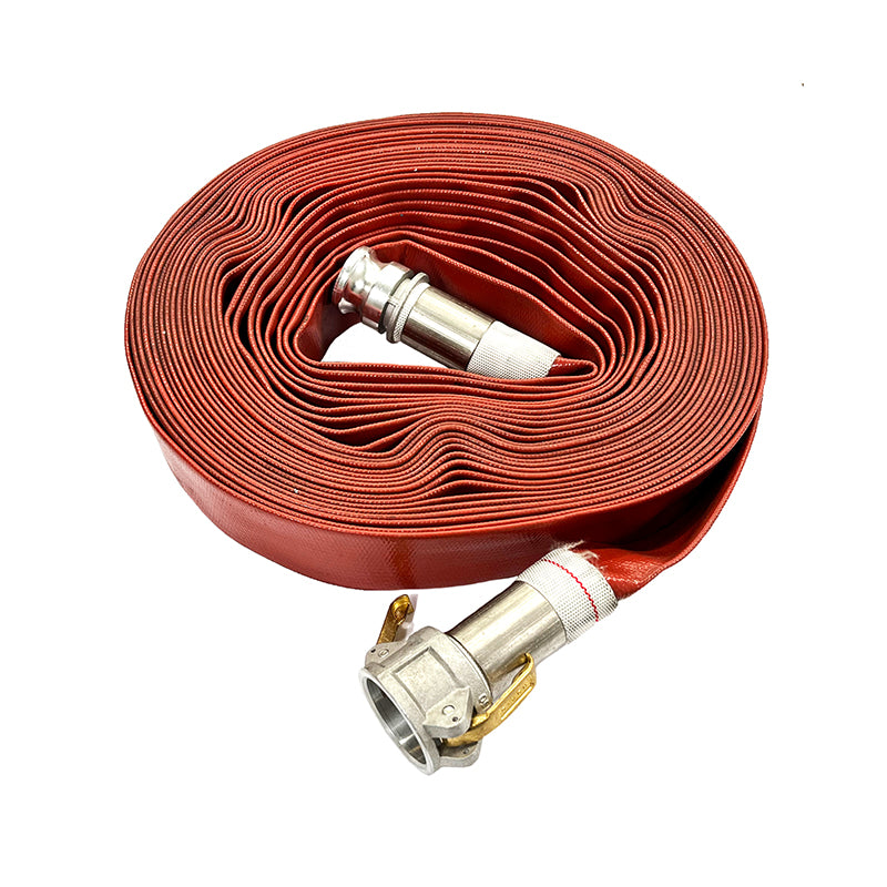 Sunnyflo, Sunnyflo Red 38 mm Layflat Hose Assembly with Type C & E Camlock Couplings