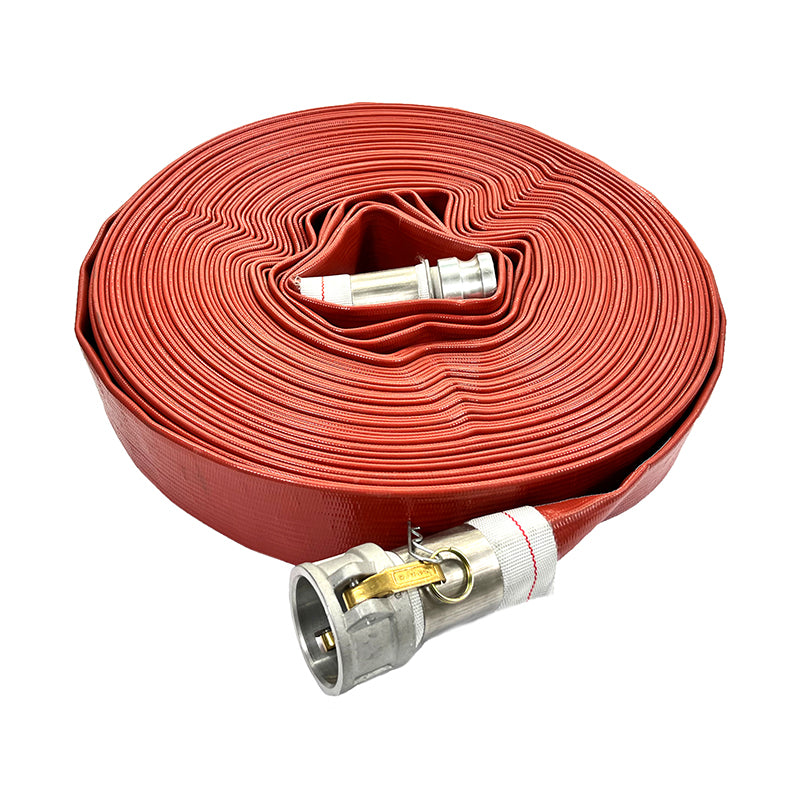 Sunnyflo, Sunnyflo Red 50 mm Layflat Hose Assembly with Type C & E Camlock Couplings