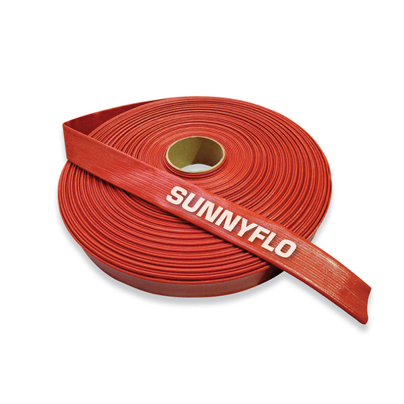 Sunnyflo, Sunnyflo Red Braided Layflat Hose, ID 102 mm, select from 25, 50 or 100 metre roll