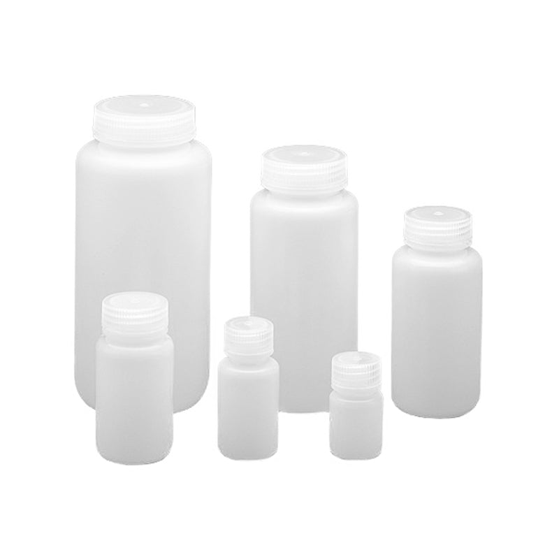 Tarsons, Tarsons 1,000 mL Wide Mouth Boston Round Bottle with Screw Lid, Frosted PP - Box of 24