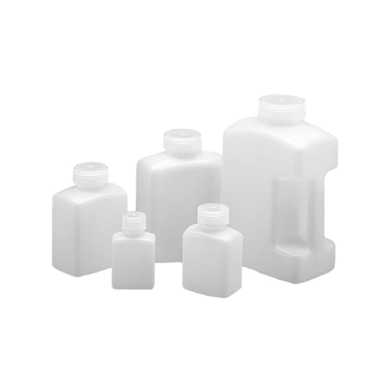 Tarsons, Tarsons 500 mL Rectangular HDPE Frosted Bottle with Screw Lid - Box of 48