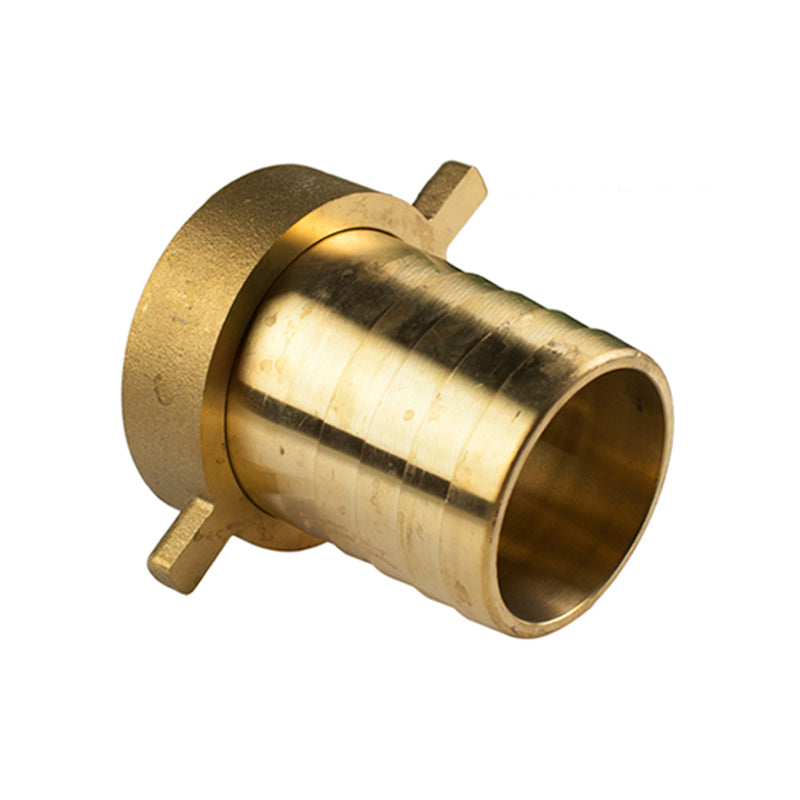 PPS, Threaded Hose Nut & Tail, Brass, 100 mm Fitting, 4" Female BSP Thread